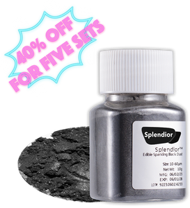 Edible Sparkling Black Dust